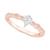 商品第1个颜色Rose Gold, Macy's | Diamond Pear Engagement Ring (3/8 ct. t.w.) in 14k Gold