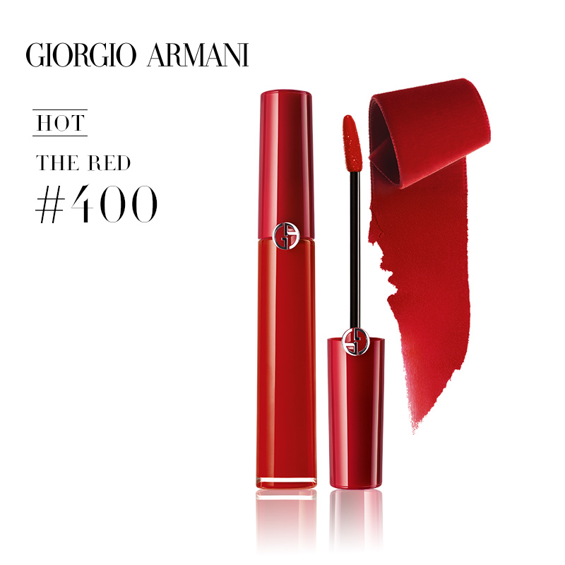 商品第5个颜色#400, Giorgio Armani | 阿玛尼红管唇釉丝绒哑光口红裸色系滋润烂番茄405