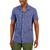 商品Alfani | Men's Slub Pique Textured Short-Sleeve Camp Collar Shirt, Created for Macy's颜色Neo Navy
