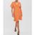 color Orange, VERO MODA | Plus Size Delilah Short Sleeve Wrap Dress