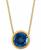 颜色: London Blue Topaz, Effy | EFFY® Round Gemstone 18" Pendant Necklace in 14k Yellow Gold