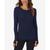 颜色: Navy Blazer, Cuddl Duds | Softwear with Stretch Ribbed Henley