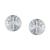 商品Giani Bernini | Cubic Zirconia Cross Disc Stud Earrings, Created for Macy's颜色Sterling Silver