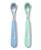 颜色: Opal and Dusk, OXO | Tot Feeding 2Pc Spoon Set with Soft Silicone