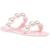 商品Steve Madden | Steve Madden Treats Women's Jelly Banded Pearl Embellished Slip On Sandals颜色Pink