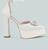 颜色: White, London Rag | Maeissa Pearls Brooch Detail Platform Block Heel Sandals