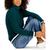 商品Tommy Hilfiger | Women's Cotton Cable-Knit Tipped Sleeve Sweater颜色Forest