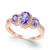 商品第3个颜色Tanzanite/Rose Gold, Macy's | Tanzanite (1 ct. t.w.) & Diamond (1/4 ct. t.w.) 3-Stone Ring in 14k Gold (Also in Ruby, Emerald & Sapphire)