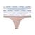 商品第5个颜色Palest Blue/white/rainer Stripe_sandalwood, Calvin Klein | Carousel Cotton 3-Pack Thong Underwear QD3587
