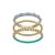 颜色: Blue, Unwritten | 14K Gold Flash-Plated 3-Pieces Genuine Crystal Ring Set