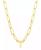 �颜色: Gold- T, ADORNIA | Tarnish Resistant 14K Gold-Plated Mini Initial Paperclip Chain Necklace