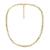商品第1个颜色yellow, Genevive | Sterling Silver White Gold Plated Cubic Zirconia Necklace