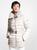 商品Michael Kors | Faux Fur Trim Quilted Nylon Belted Puffer Coat颜色ALUMINUM