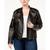 商品Michael Kors | Plus Size Leather Moto Jacket颜色Black