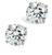 商品第2个颜色white, Savvy Cie Jewels | 14Kt White Gold / Ss 6Mm Swarovski Crystal Stud Earrings