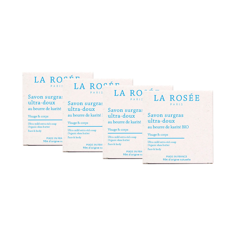 颜色: 400g*4块, La Rosee | La Rosee莱洛诗超温和清洁肥皂 100g 柔软清洁滋养保湿