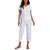 商品Charter Club | Cotton Essentials Cropped Pajama Set, Created for Macy's颜色Angel White Fw