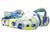 color White/Bright Cobalt, Crocs | Classic Marbled Tie-Dye Clog (Little Kid/Big Kid)
