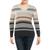 商品Karen Scott | Karen Scott Womens Ribbed V-Neck Pullover Sweater颜色Khaki Combo