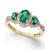 商品第1个颜色Emerald/Yellow Gold, Macy's | Tanzanite (1 ct. t.w.) & Diamond (1/4 ct. t.w.) 3-Stone Ring in 14k Gold (Also in Ruby, Emerald & Sapphire)