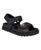 颜色: Black, GUESS | Women's Fabrica Open Toe Slide Footbed Raffia Sandals