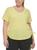 Calvin Klein | Plus Womens Moisture Wicking Workout Pullover Top, 颜色citrine