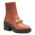 Coach | Women's Kenna Chain Pull-On Block-Heel Dress Booties, 颜色Burnished Amber Leather