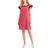 商品Charter Club | Women's Flutter-Sleeve Dress, Created for Macy's颜色Red Barn Combo