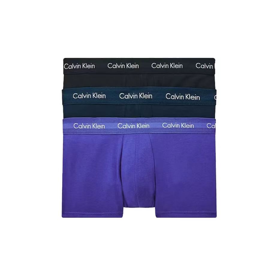 颜色: 黑蓝紫, Calvin Klein | CALVIN KLEIN UNDERWEAR CK男士内裤3条装