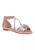 商品Badgley Mischka | Girls' Open Toe and Ankle Strap Buckle Flat Sandals颜色Pink