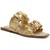 颜色: Pure gold, Sam Edelman | Circus by Sam Edelman Womens Iggy Faux Leather Flat Sandals
