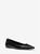 商品Michael Kors | Agnes Crocodile Embossed Leather Flat颜色BLACK