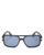 商品Salvatore Ferragamo | Men's Brow Bar Square Sunglasses, 58mm颜色Black/Blue
