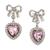 商品Charter Club | Bow & Crystal Heart Drop Earrings, Created for Macy's颜色Pink