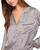 颜色: Tile Square Lead/Navy, Eberjey | Inez Printed Washable Silk Long Pajama Set