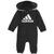 Adidas | Baby Boys or Baby Girls Logo Full Zip Hooded Coverall, 颜色Black