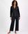 颜色: Deep Black, INC International | Women's 2-Pc. Piped-Trim Satin Pajamas Set, Created for Macy's