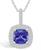 颜色: White Gold, Macy's | Tanzanite (2-1/3 Ct. t.w.) and Diamond (1/2 Ct. t.w.) Halo Pendant Necklace