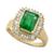 商品第1个颜色Emerald/Yellow Gold, Effy | Brasilica by EFFY® Emerald (1-3/8 ct. t.w.) and Diamond (1/2 ct. t.w.) Ring in 14k Yellow Gold or 14k White Gold (Also in Sapphire)