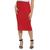 商品Calvin Klein | Women's Metallic Sweater Skirt颜色Rouge