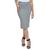 商品Calvin Klein | Women's Metallic Sweater Skirt颜色Heather Granite