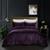 颜色: Purple, Grace Living | Grace Living Tillie Velvet 3pc Comforter Set With 2 Pillow Shams, 1 Comforter QUEEN