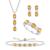 颜色: Citrine, Macy's | 5-Pc. Set Amethyst (4-5/8 ct. t.w.) & Lab-Grown White Sapphire (3/4 ct. t.w.) Ring, Pendant Necklace, Bracelet, & Stud Earrings in Sterling Silver (Also in Additional Gemstones)