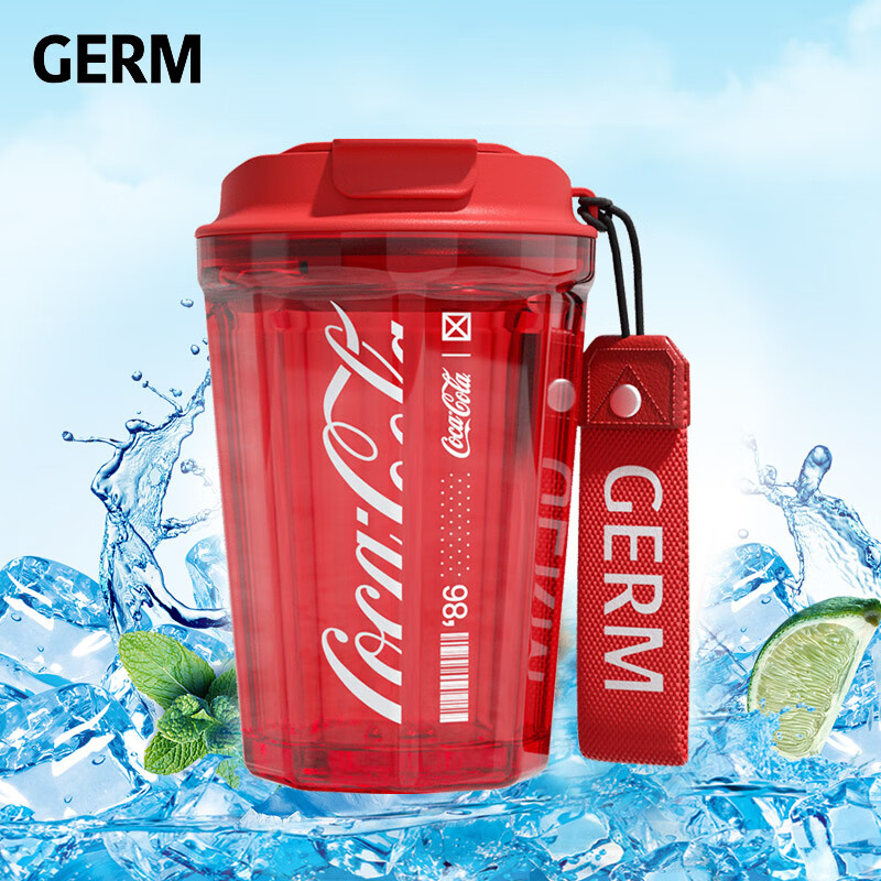 商品第1个颜色可乐红, GERM | 日本GERM格沵 可口可乐联名款潮酷水杯 390ML