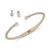 商品第8个颜色Gold, Givenchy | Silver-Tone 2-Pc. Set White Floating Stone & Crystal Cuff Bangle Bracelet & Matching Stud Earrings