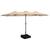 颜色: Brown, Sunnydaze Decor | 15ft Double-Sided Outdoor Patio Umbrella With Crank Sandbag Base Market