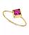 颜色: Fuchsia, 2028 | 14K Gold-tone Diamond Shaped Crystal Ring