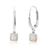 商品第2个颜色created opal, Nicole Miller | 10k White or Yellow Gold Cushion Cut 5mm Gemstone Dangle Lever Back Earrings with Push Backs