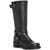 Steve Madden | Women's Berrit Mid-Shaft Buckled Moto Boots, 颜色Black Leather