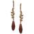 Lonna & Lilly | Gold-Tone Pavé Leaf & Bead Linear Drop Earrings, 颜色Wine